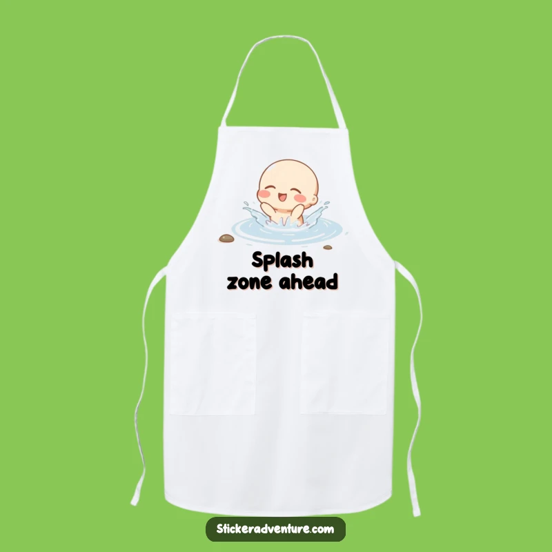 Funny Character Splashing Apron - Kitchen Fun & Playful Cooking Gift
