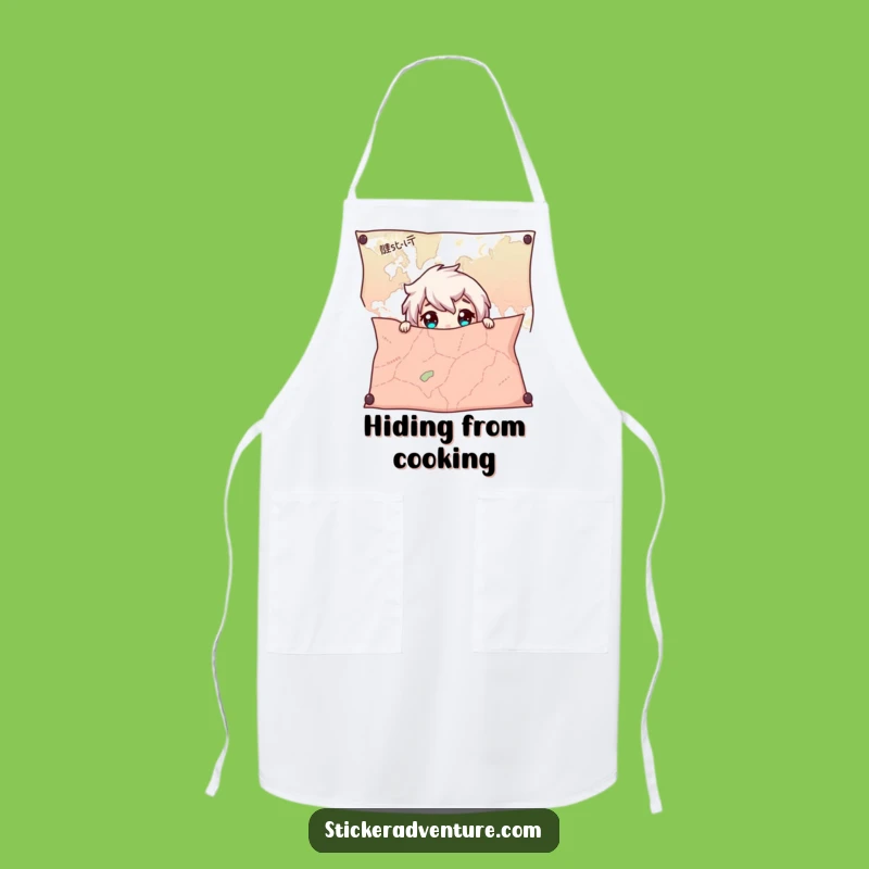 Funny Map Hiding Apron - Cook with Adventure and Intrigue