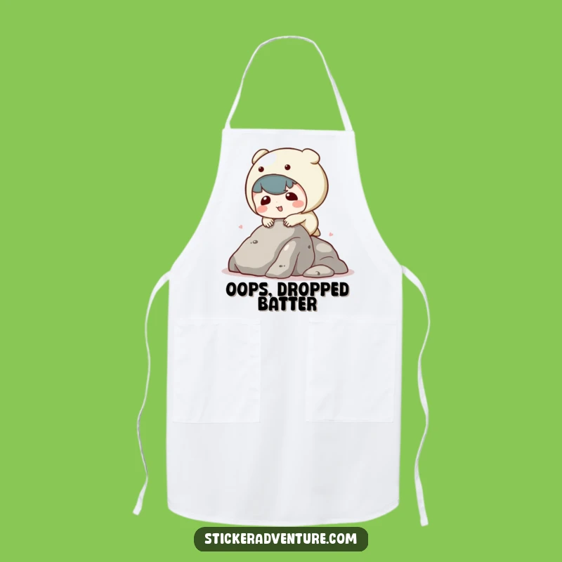 Funny Tripping Kawaii Character Apron - Hilarious Kitchen Wear for Clumsy Chefs