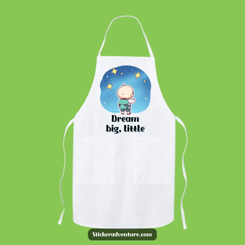 Kawaii Starry Sky Apron: Cosmic Chef Character, a Fun Funny Gift