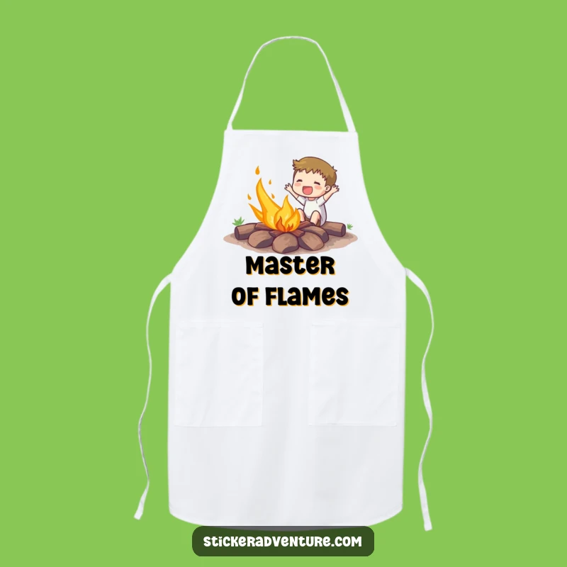 Funny Campfire Fire Starter Apron: Enthusiastic Subject Ignites Fun, Kitchen Funny Gift