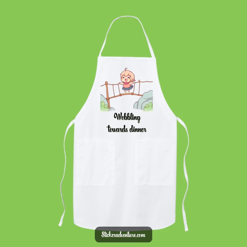 Funny Rope Bridge Crossing Apron: Cook with Confidence!