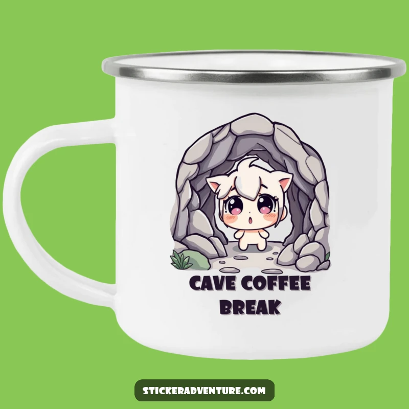 Funny Cave Discovery Camping Mug: Explore with Humor, Rugged Funny Gift