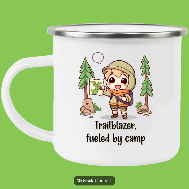 Durable Funny Explorer Character Camping Mug: Trail Ready Funny Gift