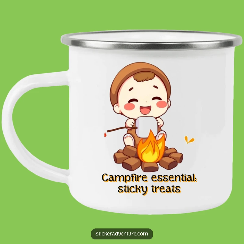 Funny Campfire Marshmallow Camping Mug - Durable Humorous Outdoor Gift