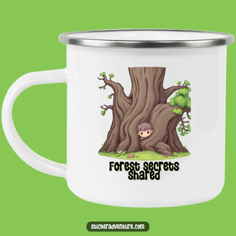 Funny Tree Peeker Camping Mug: Mysterious Brews for the Trail!