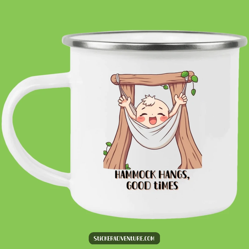 Funny Hammock Lounge Camping Mug - Relaxation Fuel for Happy Tangles