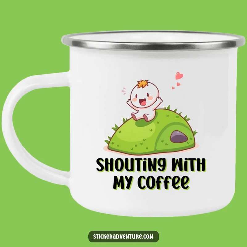 Funny Hill Slide Camping Mug: Adventure Fueled by Gleeful Joy