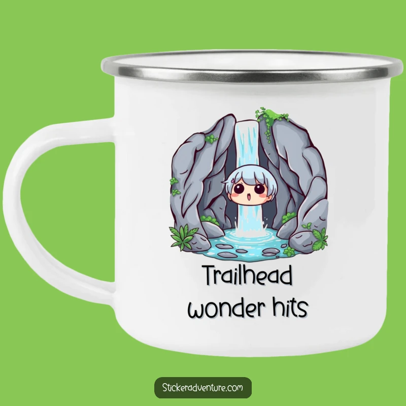 Funny Waterfall Surprise Camping Mug: Sip Nature's Magic Outdoors