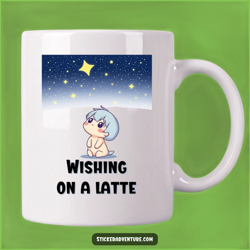 Funny Starry Night Sky Character Mug: Dream Big with Celestial Humor.