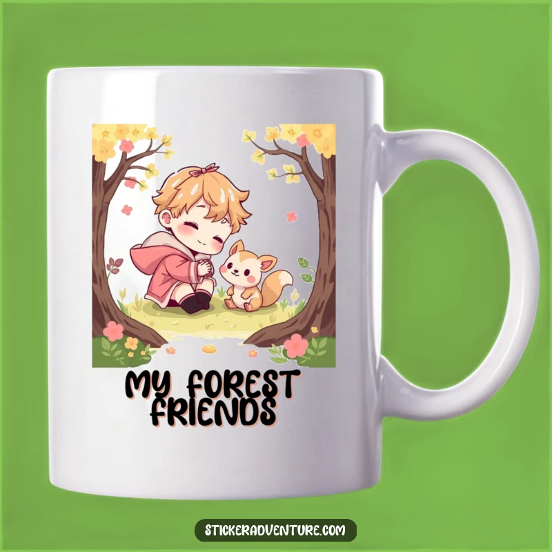 Funny Woodland Friend Mug: Playful Character Creature Interaction Gift