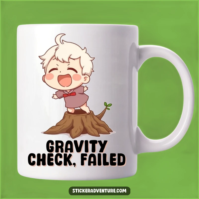 Funny Tripping Mug: Laughing Character's Oops Moment, Perfect Clumsy Funny Gift!