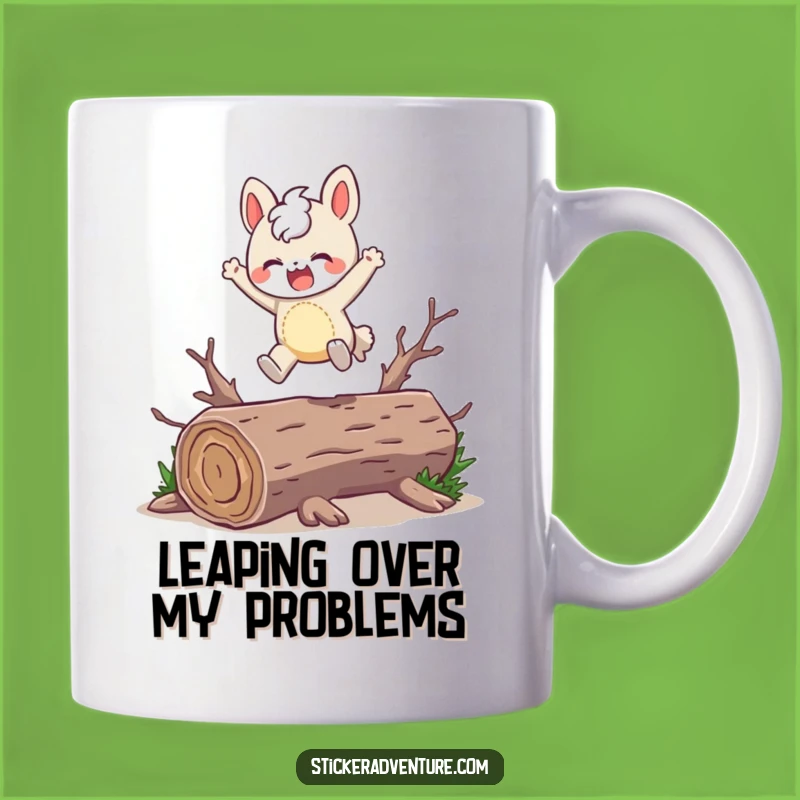 Funny Leaping Character Mug: Joyful Funny Gift for Energetic Souls