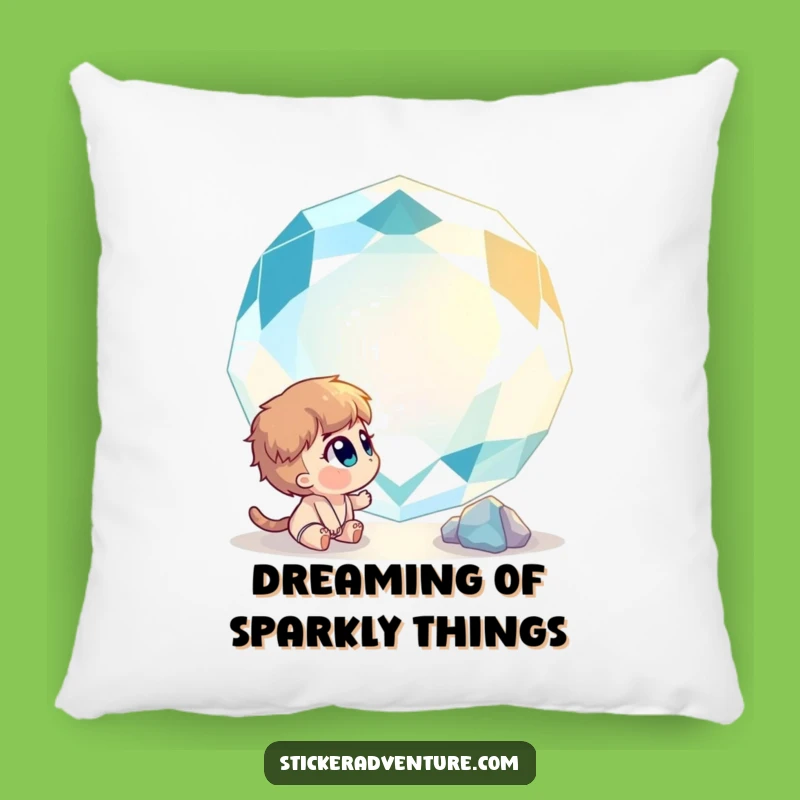 Funny Curious Gemstone Wonder Pillow - Cozy & Enchanting Comfort