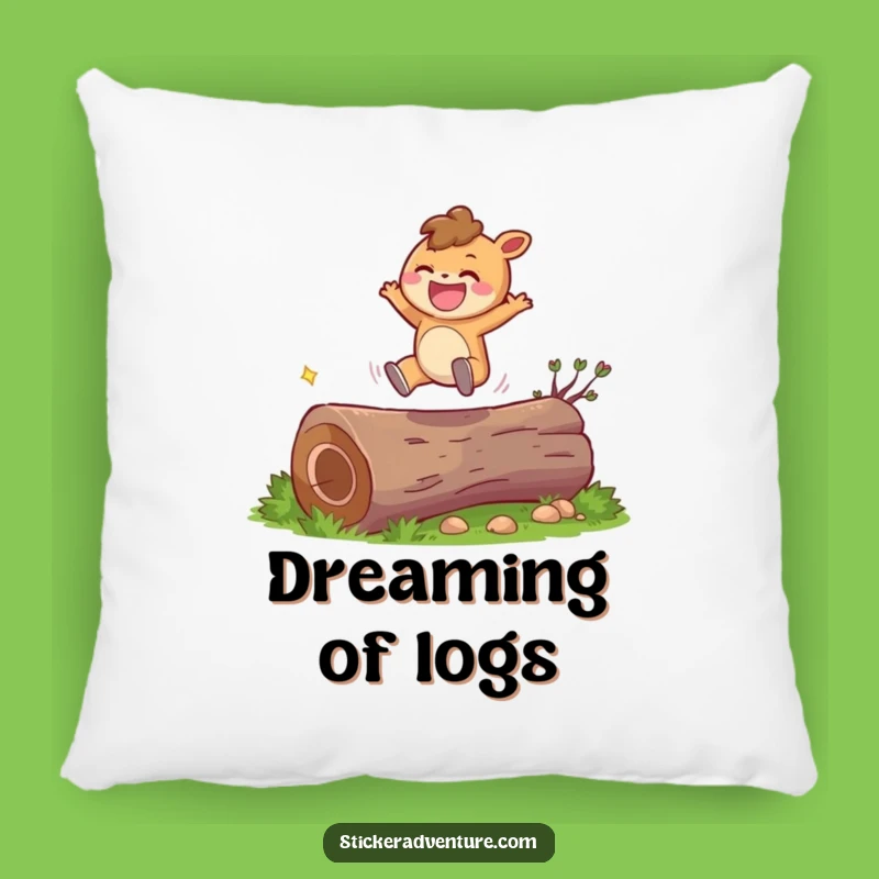 Funny Happy Leaping Character Pillow - Comfy & Joyful Accent for Your Home