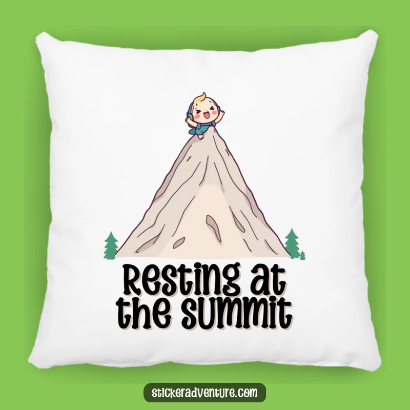 Funny Mountain Climber Pillow: Cozy Comfort After the Climb