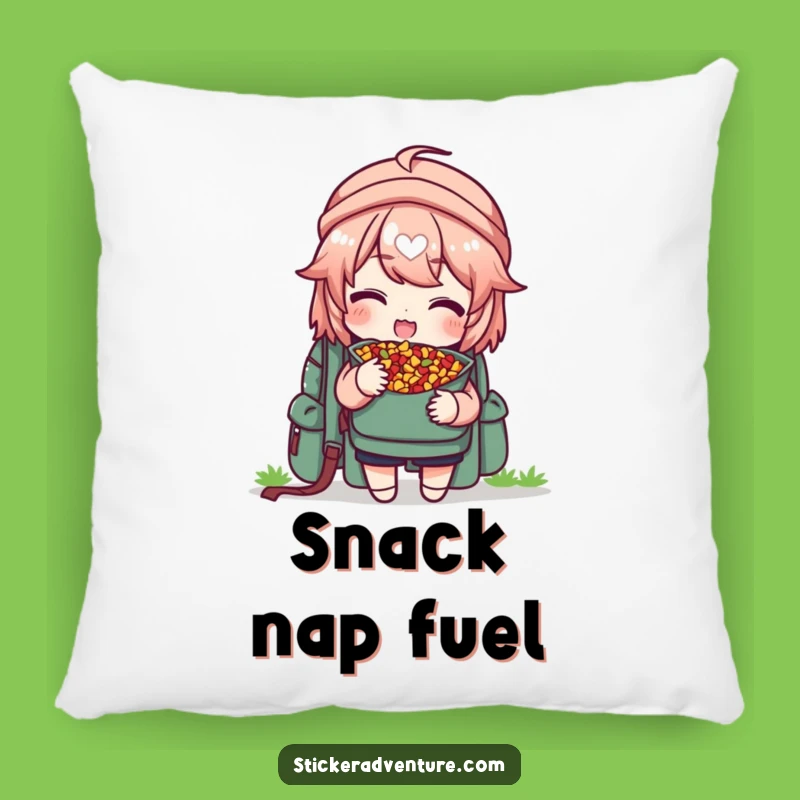 Funny Trail Mix Sharing Pillow, Cozy Backpack Character Cushion, Cozy Gift