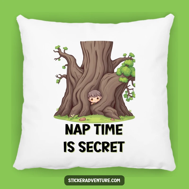 Funny Tree Peeker Pillow: Cozy Comfort with a Hint of Mystery!