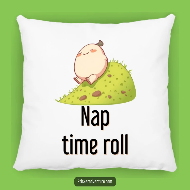 Funny Rolling Character Pillow: Cozy Fun from a Playful Hill Tumble