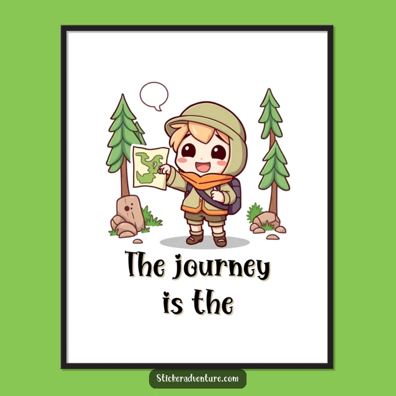 Digital Funny Explorer Character Print: Instant Adventure Funny Gift