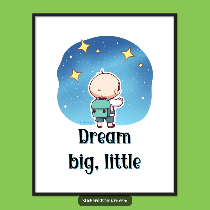 Kawaii Starry Sky Digital Art: Dreamy Scene, a Versatile Funny Gift