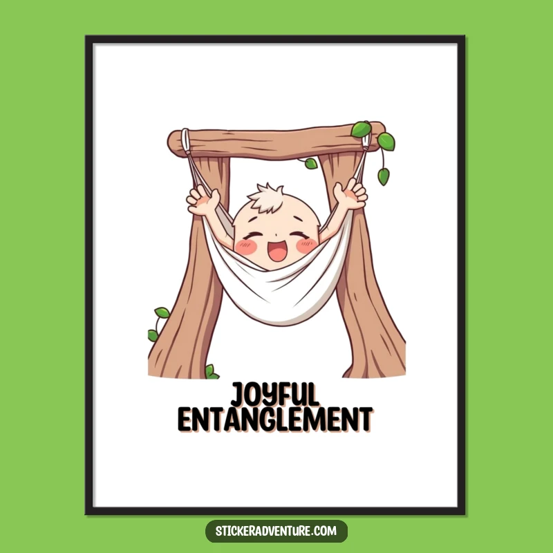 Funny Hammock Bliss Digital Art - Instant Joyful Relaxation Decor