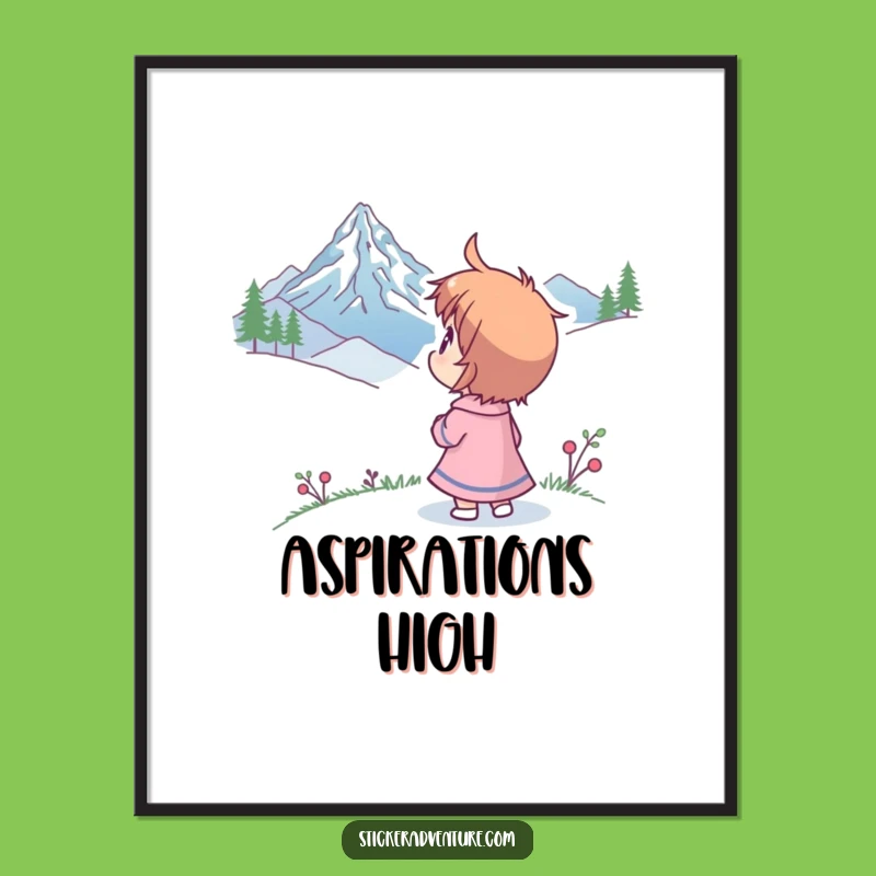 Funny Mountain Peak Wonder Digital Print: Awe-Inspiring Humor for Your Walls.