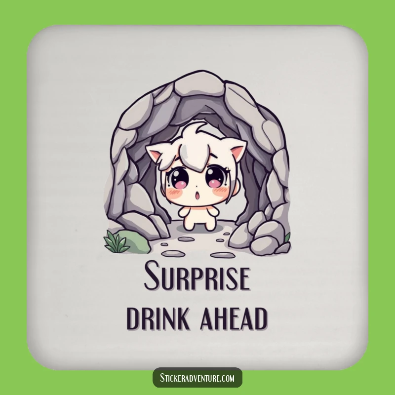 Funny Cave Discovery Coaster: Protect with Surprise, Humorous Design