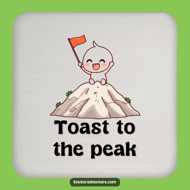 Funny Climber Character Coaster Set: Protect Surfaces Funny Gift