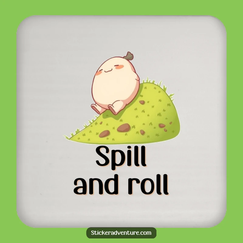 Funny Rolling Character Drink Coaster: Protect Surfaces with Playful Tumbles