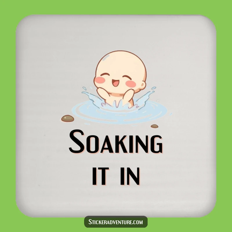 Funny Character Splashing Drink Coaster - Protect Surfaces with Watery Fun Gift