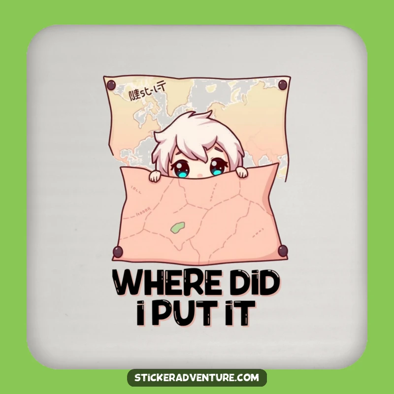 Funny Map Character Coaster - Protect Surfaces with Intrigue