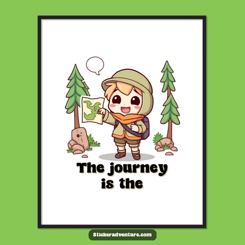 Funny Explorer Character Poster: Inspire Wanderlust with This Funny Gift
