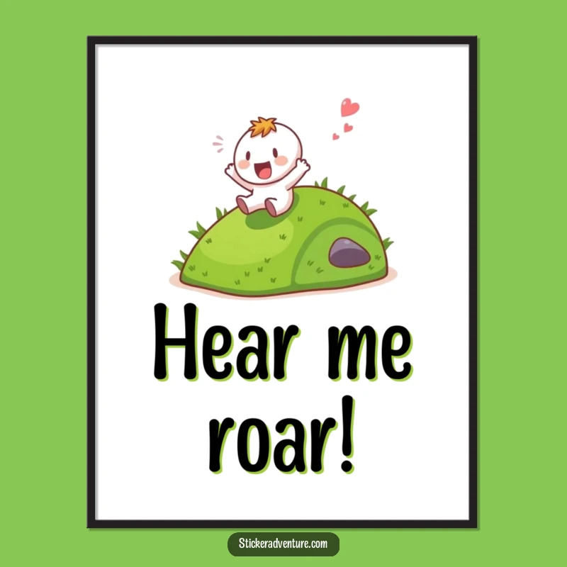 Funny Hill Slide Poster: Bring Gleeful Vibes with this Hilarious Art