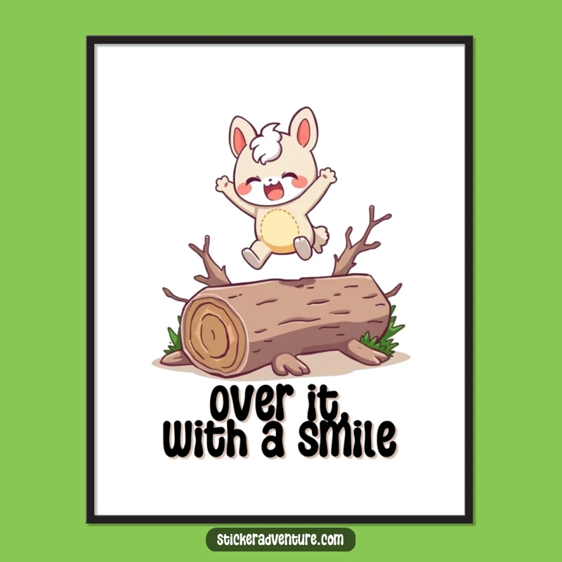 Funny Leaping Character Poster: Brighten Your Walls Funny Gift
