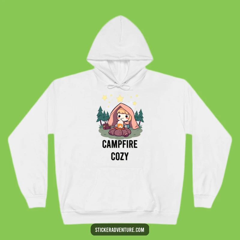 Funny Camping Marshmallow Hoodie: Cozy Camp Vibes, Warm Funny Gift