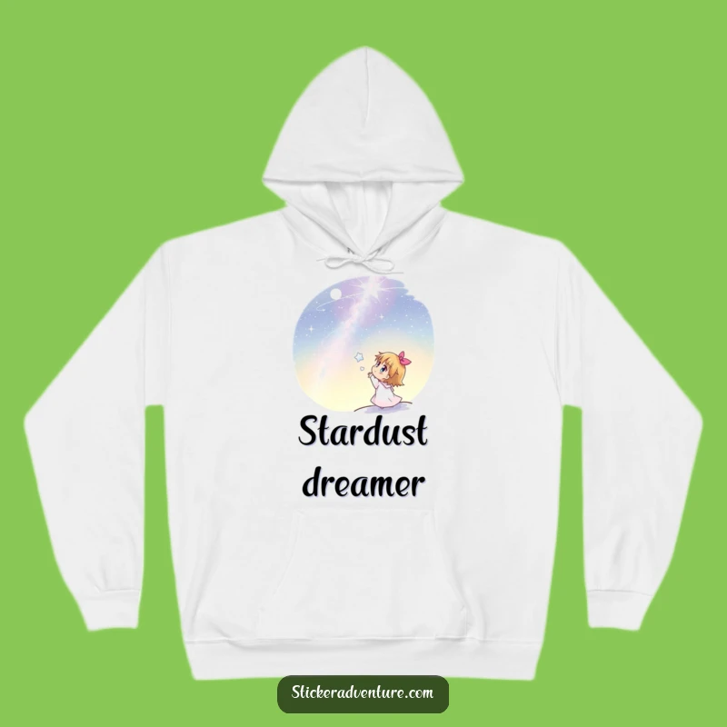 Cozy Funny Stargazer Hoodie: Joyful Character Admires Stars, Amazing Funny Gift