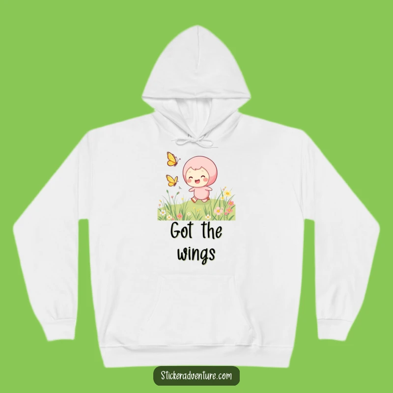 Funny Chasing Butterfly Hoodie: Cozy Comfort in a Joyful Meadow Pursuit