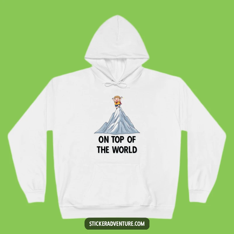 Funny Mountain Climber Hoodie: Cozy Peak Conqueror, Great Funny Gift!