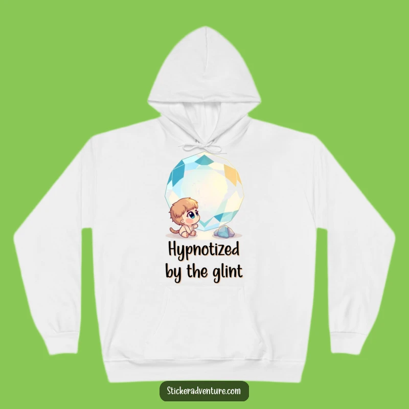 Funny Curious Gemstone Wonder Hoodie - Cozy & Enchanting Character Wear