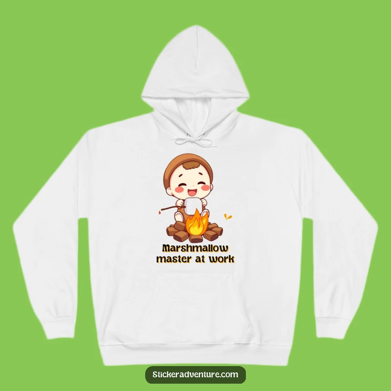 Funny Campfire Marshmallow Hoodie - Cozy Humorous Outdoor Wear Gift
