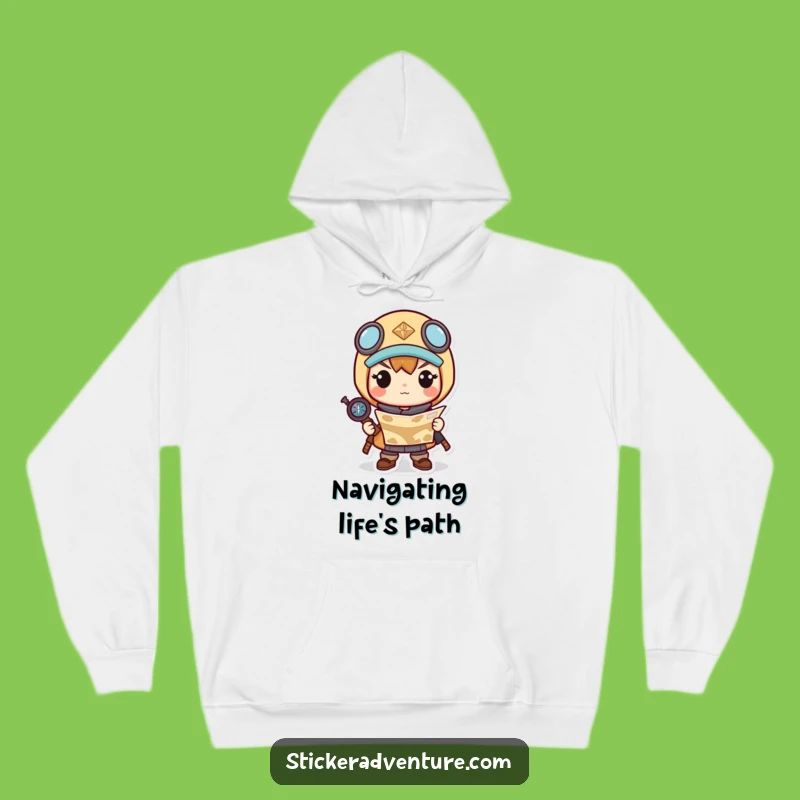 Funny Determined Kawaii Hoodie: Cozy Explorer Gear, Hilarious Comfort