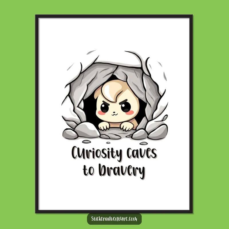 Free Printable Cave Explorer Wall Art - Funny Downloadable Decor for Daring Spaces