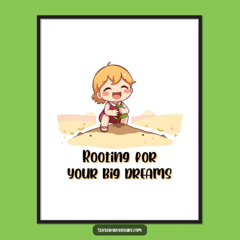 Funny Free Printable Wall Art: Cute Planter Character, Humorous Downloadable Gift for Home Decor