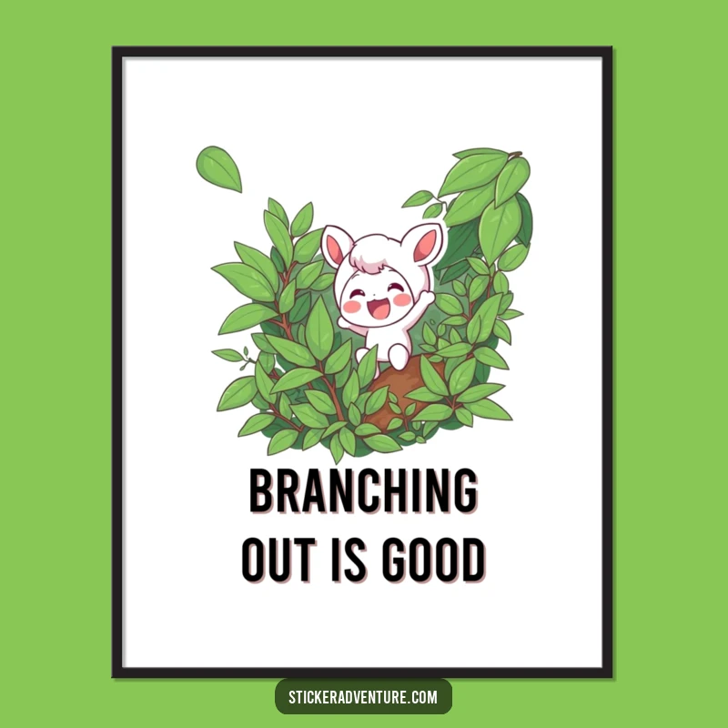 Funny Free Printable Wall Art: Jungle Foliage Explorer, Hilarious Downloadable Decor