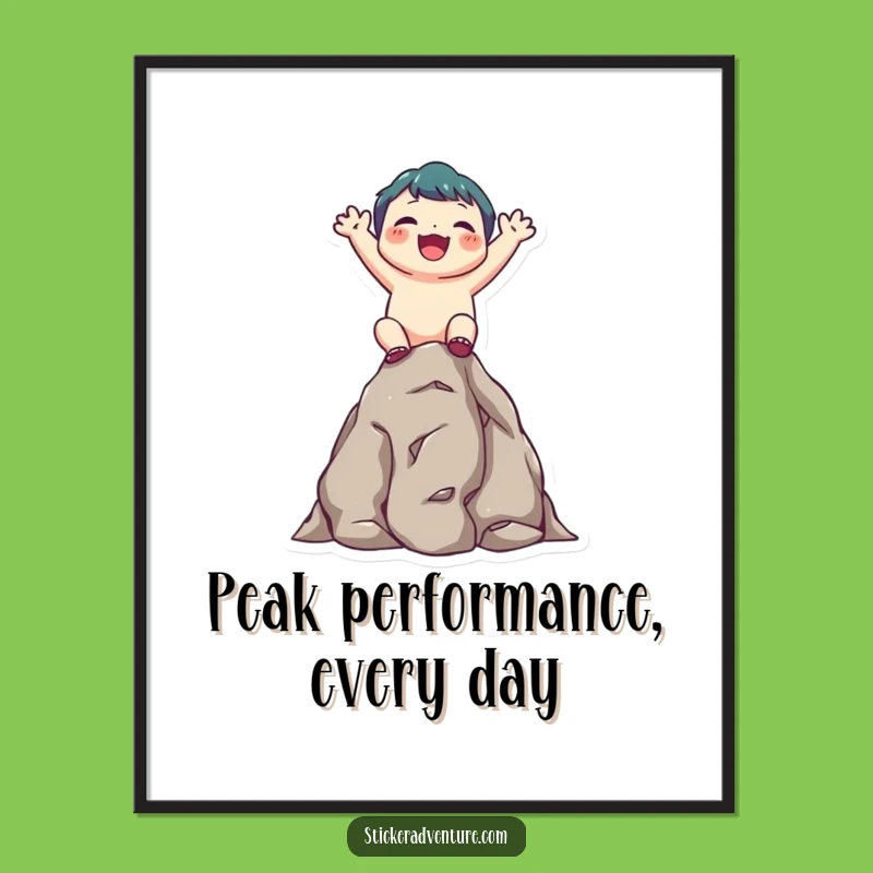 Free Printable Wall Art: Ascending Critter's Joy - Funny Downloadable Art