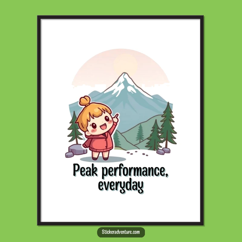 Free Printable Wall Art: Adventurer Pointing, Motivational Downloadable Decor!