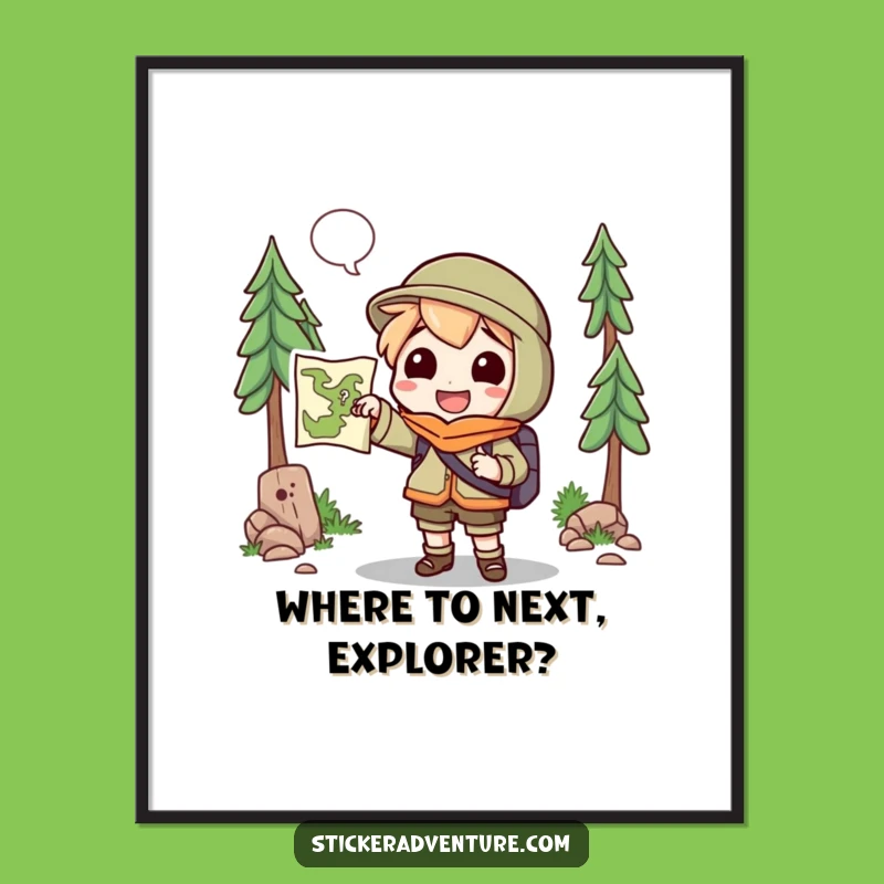 Funny Free Printable Wall Art: Adventure Awaits Map - Downloadable Wanderlust Decor