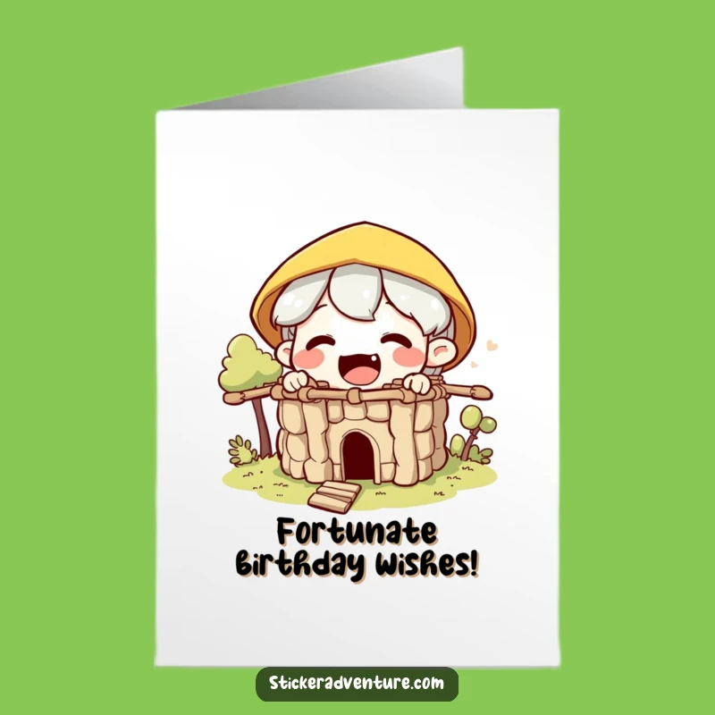 Free Printable Fort Builder Birthday Card - Funny Downloadable Gift for Creative Souls