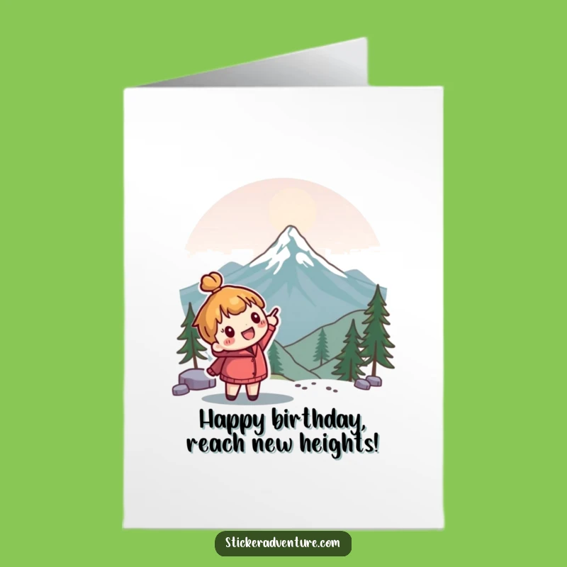 Free Printable Birthday Card: Adventurer Pointing, Inspiring Downloadable Gift!